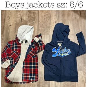 COPY - Boys flannel jacket and lucky brand hoodie